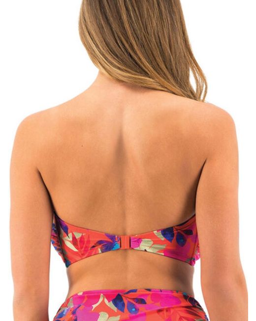 Fantasie Red Playa Del Carmen Twist Bandeau Bikini Top