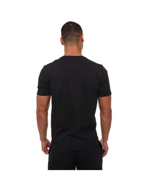 C P Company T-shirt 30/1 Jersey Label Logo In Navy in het Black voor heren
