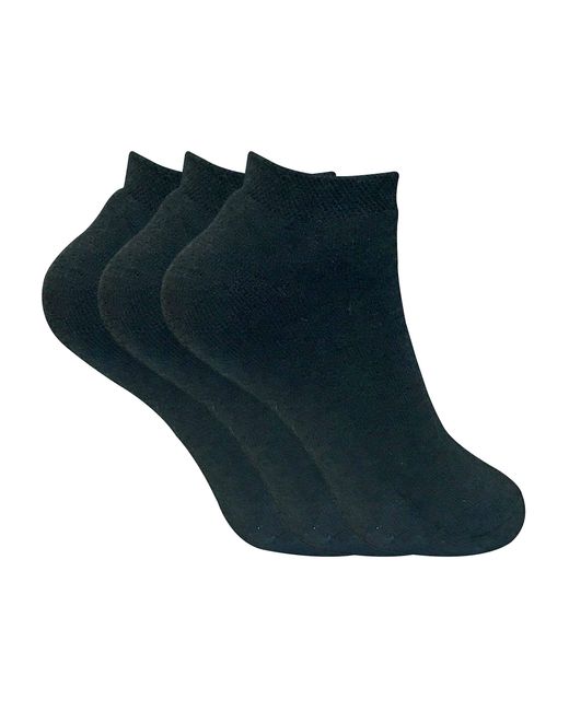 Sock Snob Blue 3 Pairs Ladies Cushioned Coloured Low Cut Ankle Thermal Trainer Socks