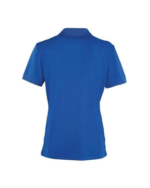 PREMIER Blue Ladies Coolchecker Pique Polo Shirt (Royal)