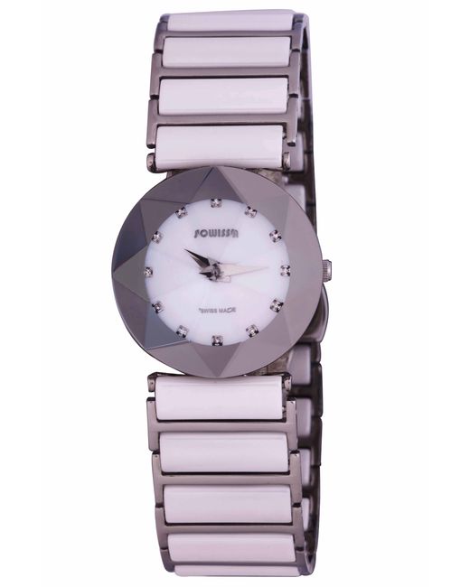 JOWISSA White Facet 'Smother Of Pearl Watch