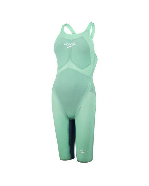 Speedo Green Fastkin Closedback Kneeskin Swimsuit