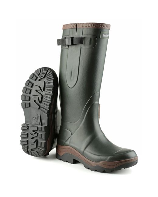 Cotswold Green Compass Neoprene Wellington Boots Rubber for men