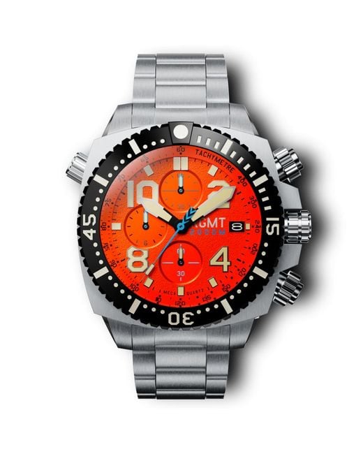 RGMT Gray New Demolition Japanese Meca-quartz 53mm Orange Watch With Stainless Steel Bracelet Stainless Steel for men