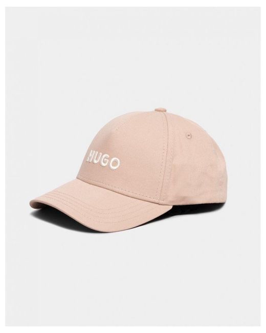 HUGO Natural Jude Cotton-twill Cap With 3d Embroidered Logo for men