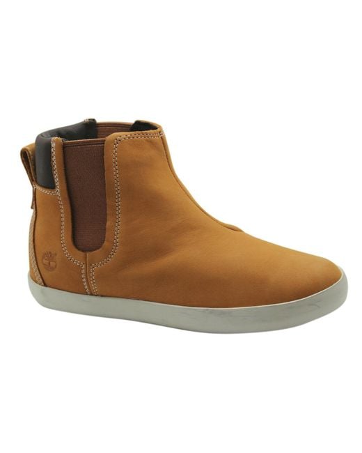 Timberland Brown Glastenbury Chelsea Boots Ankle Shoes Wheat Leather A138R B44A