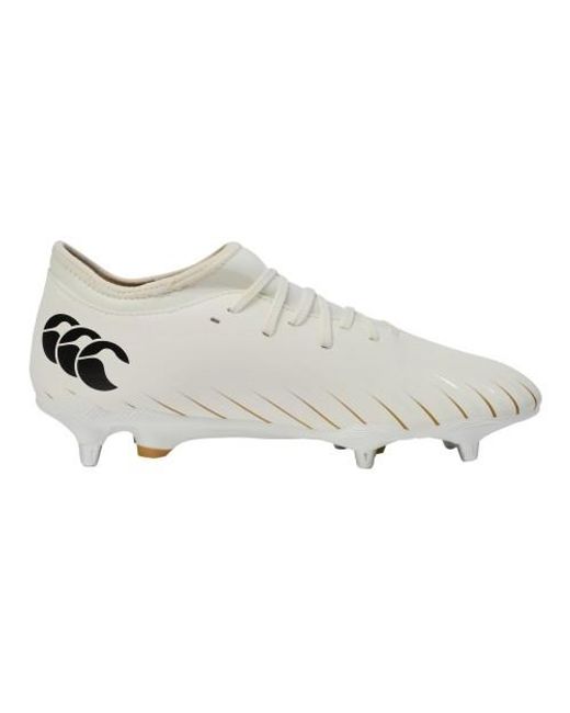 Canterbury White Adult Speed Falcon Team Soft Ground Rugby Boots for men