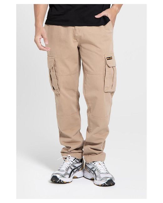 Bench Natural 'Sergei' Regular Fit Cotton Cargo Trousers for men