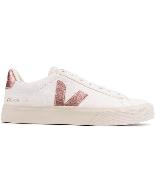 Veja Pink Campo Leather Trainers