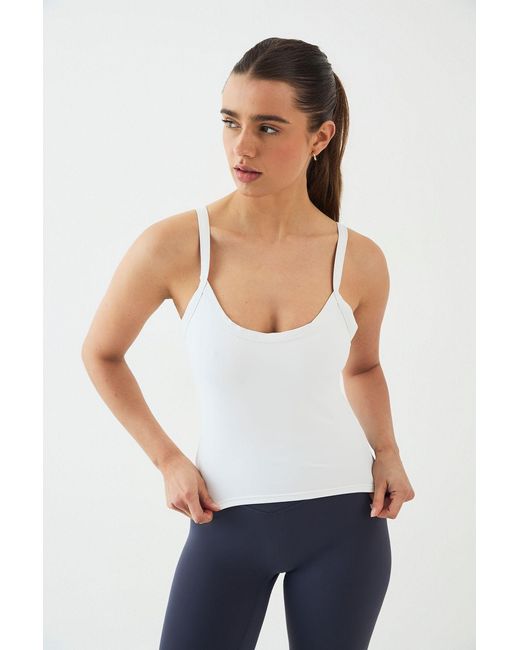 DSGN Studio White Sculpt Thick Binding Vest Top