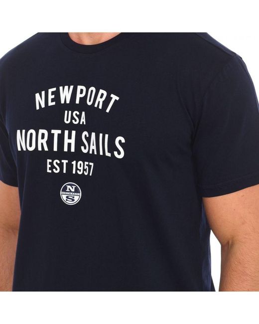 North Sails Blue Short Sleeve T-Shirt 9024010 for men