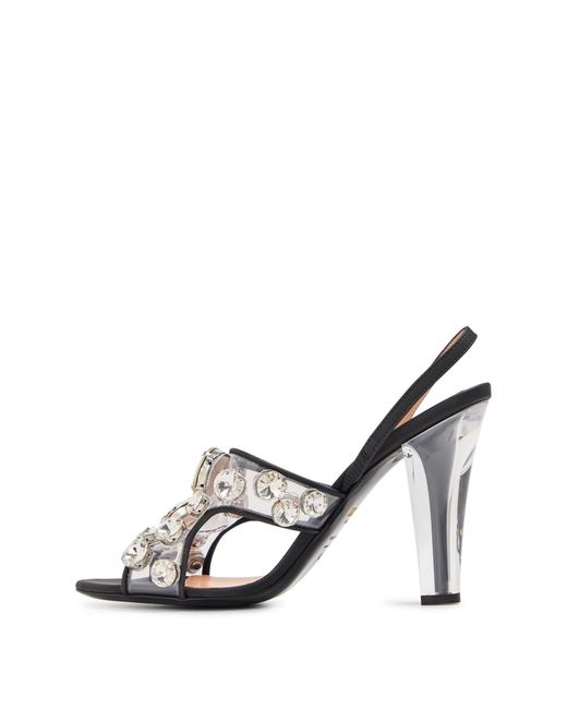 Moschino Gray Heeled Sandals