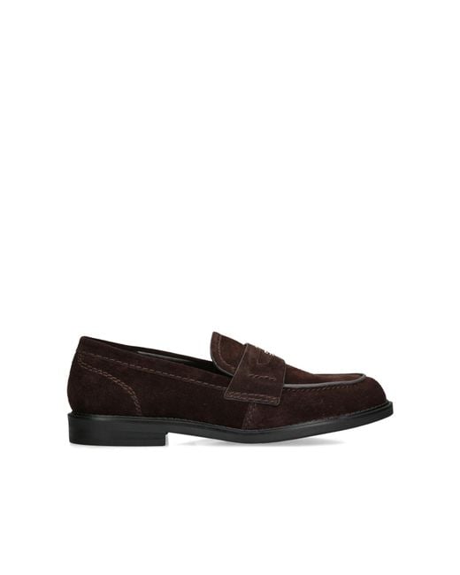 Steve Madden Black Suede Motor Loafers