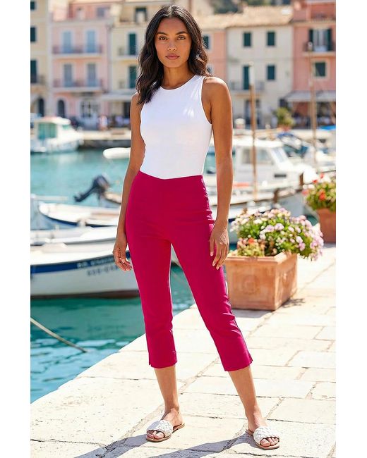 Roman Pink Cropped Stretch Trouser