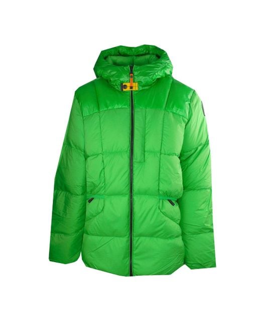 Parajumpers Green Sento Parakeet Down Jacket Nylon for men