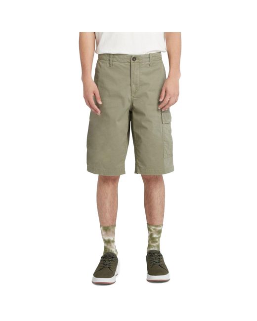 Timberland Green Cargo Shorts Summer Casual Quick Dry for men