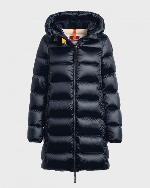 Parajumpers Blue Marion Hooded Down Jacket