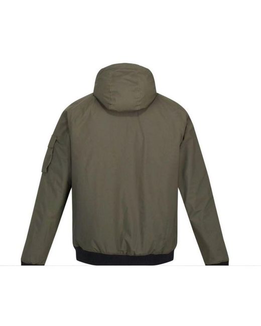 Regatta Green Faizan Hooded Waterproof Jacket (Dark) for men