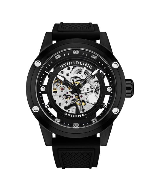 Stuhrling Black Grandiose 4034 Automatic 50Mm Skeleton for men