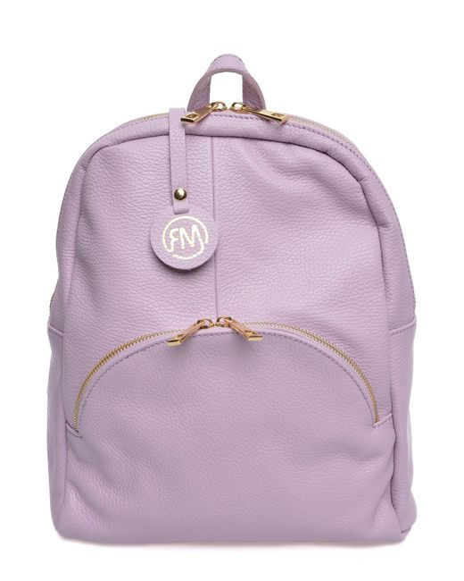 Roberta M Purple Klein Rindsledertasche