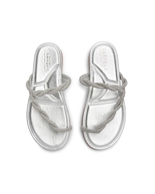 Carvela Kurt Geiger White Loopi Tt Sandals