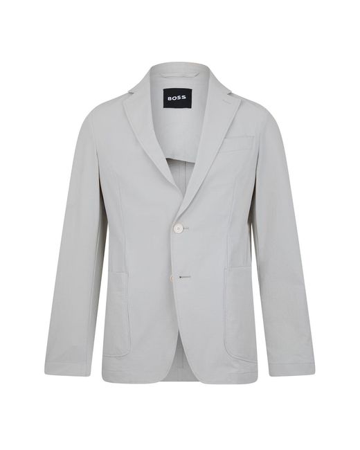 Boss Gray Hanry Blazer Regular Fit Jacket for men