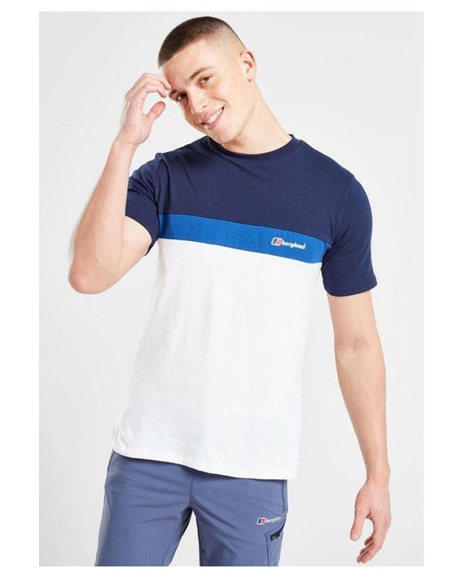 Berghaus Blue Triple Drop Colour Block T Shirt for men