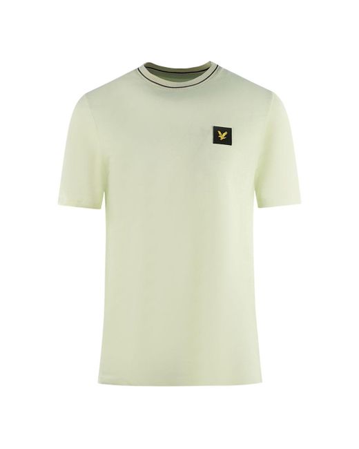 Lyle & Scott Green Casual Tipped Lucid T-Shirt for men
