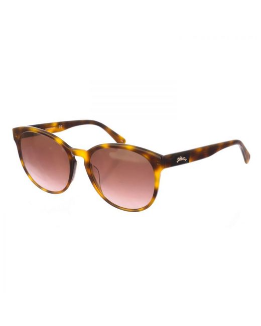 Longchamp Brown Lo656S Oval Shaped Acetate Sunglasses