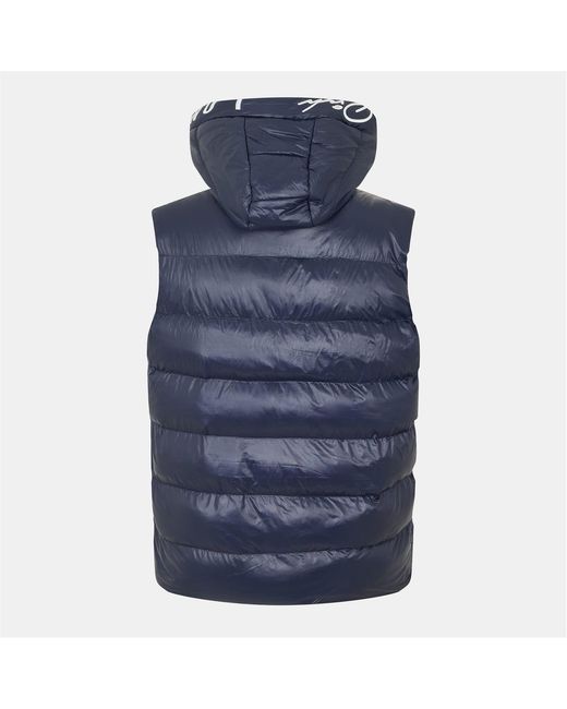 Born Rich Blue Karns Hooded Drawstring Zipped Pocket Puffer Coat for men