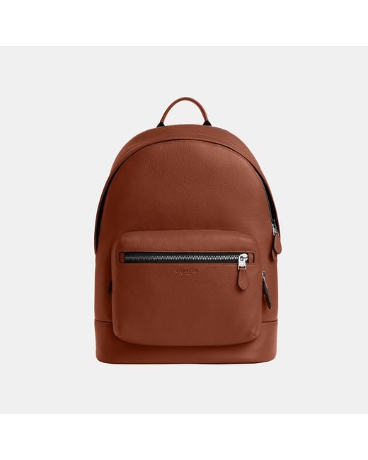 COACH Brown West Backpack for men