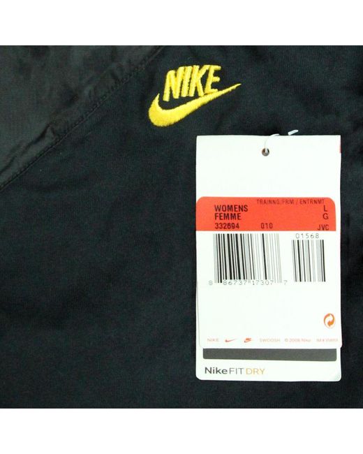 Nike Black Dri-Fit Zip Up Hooded Casual Sports Sleeveless Hoody 332694 010 Cotton