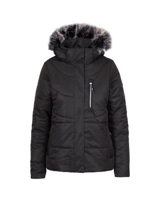 Trespass Black Ladies Recap Waterproof Jacket