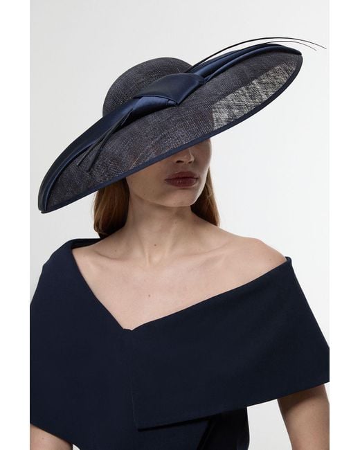 Karen Millen Blue Quill Detailed Asymmetrical Fascinator