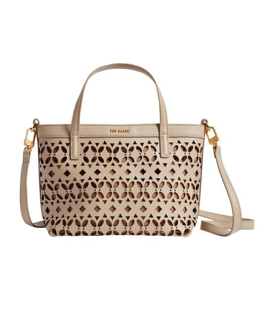 Ted Baker Brown Lissann Laser Cut Mini Shopper Bag