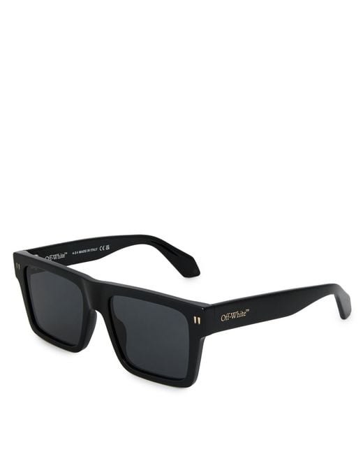 Off-White c/o Virgil Abloh Black Accessories Off Uv Protection Round Sunglasses for men