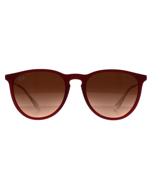 Ray-Ban Rb4171 Erika 6815a5 Gepolijst Rubber Violet Roze Gradiënt Bruin Zonnebril in het Brown