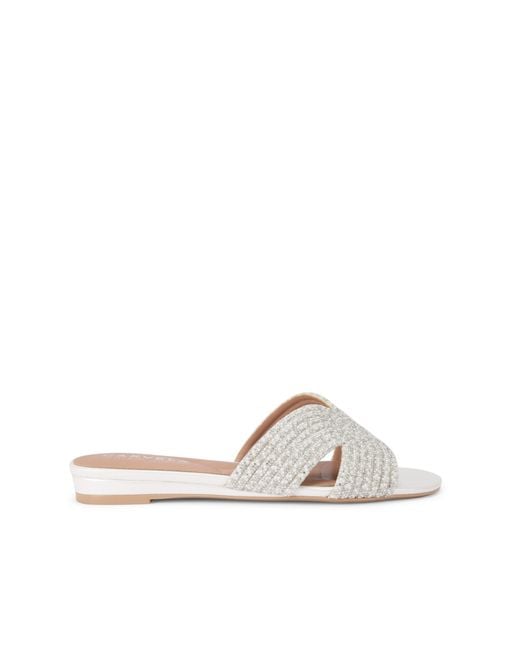 Carvela Kurt Geiger Natural Gala Mule Jewel Sandals
