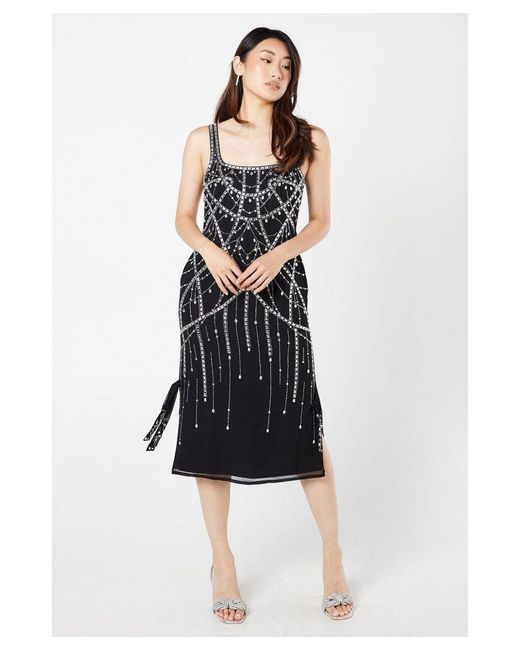 Coast Blue Hand Embellished Chandelier Sequin Midi Dress