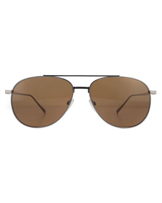 Ferragamo Brown Sunglasses Sf201S 035 Metal