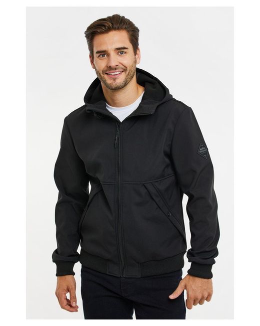 Threadbare Black 'nerston' Lightweight Hooded Jacket for men
