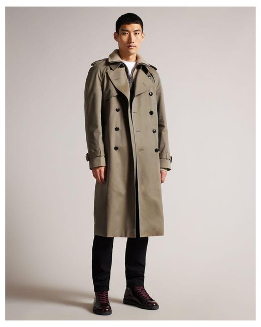 Ted Baker Natural Rothley Classic Trench Coat for men