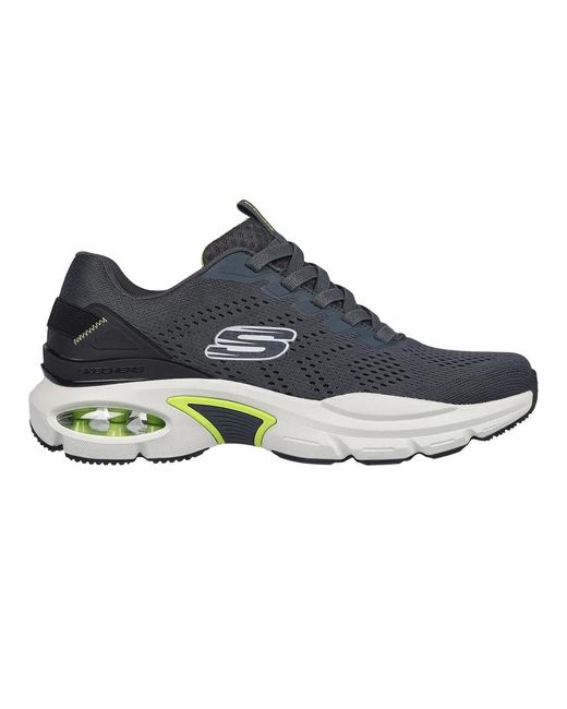 Skechers Blue Ventura Skech-Air Trainers (Charcoal/Lime) for men