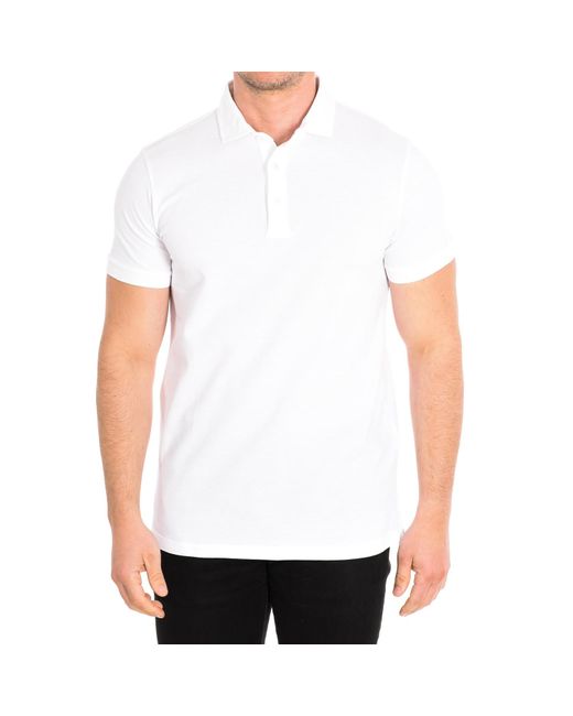 Café Coton Poloshirt Korte Mouw Met Reverskraag Wit Man in het White voor heren