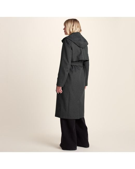 TOG24 Black Jemima Waterproof Longline Belted Trench Coat