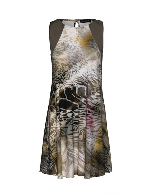 Conquista Black Animal Print Dress