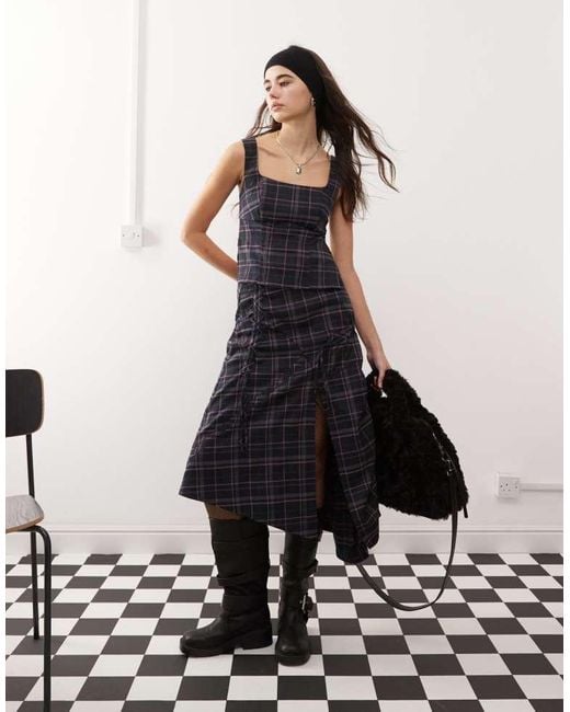 Collusion Blue Tie Back Cami Top Co-ord