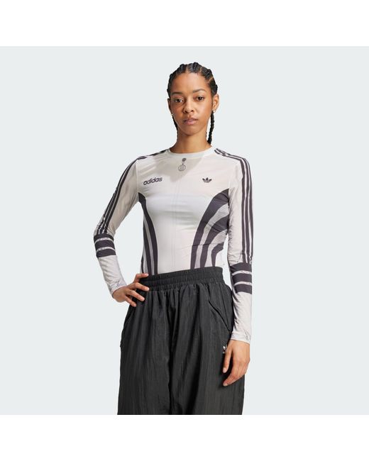 Adidas Originals Black Atlanta Sublimation Print Long Sleeve Tee