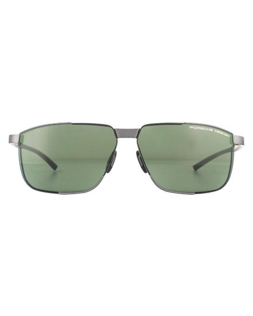 Porsche Design Green Sunglasses P8680 C Dark Gunmetal for men
