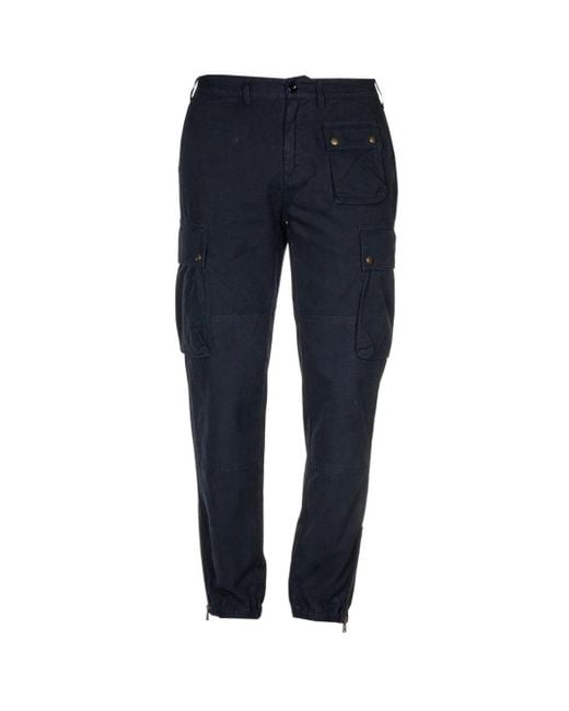 Belstaff Blue Trialmaster Cargo Trousers for men